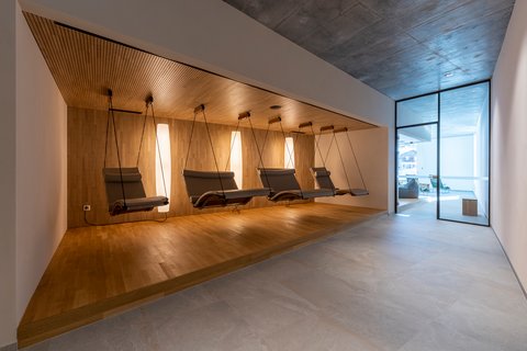 Ruheraum im Wellness Aua Grava des wellnessHostels3000 in Laax.