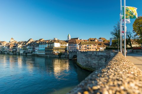 Rhein-Route ©Tourismus Rheinfelden Ausblick auf den Rhein.