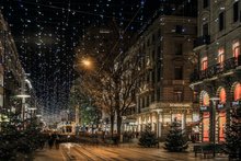 Bahnhofsstrasse Zürich an Weihnachten